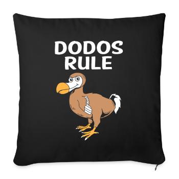 dodo - Sofa pillowcase 17,3'' x 17,3'' (45 x 45 cm) - black - Front