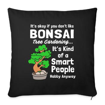 Bonsai Tree - Sofa pillowcase 17,3'' x 17,3'' (45 x 45 cm) - black - Front