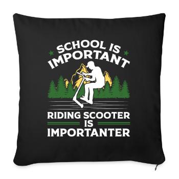 Cool Stunt Scooter Scooter Skater Gift - Sofa pillowcase 17,3'' x 17,3'' (45 x 45 cm) - black - Front