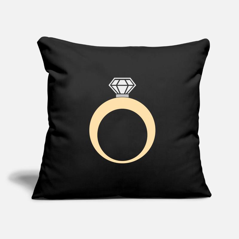 Ring wedding ring engagement ring Sofa pillowcase 17,3'' x 17,3'' (45 x 45 cm)
