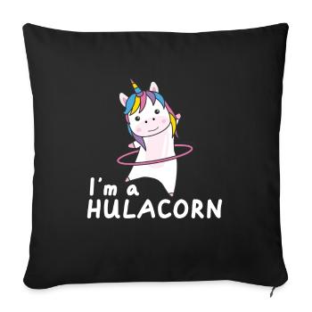 in a hulacorn funny sports make huller - Sofa pillowcase 17,3'' x 17,3'' (45 x 45 cm) - black - Front