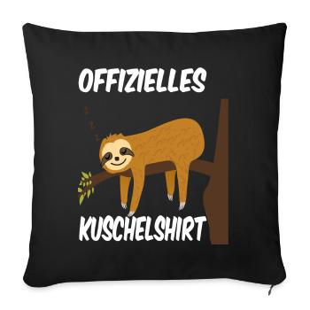 C’est un paresseux officiel - Housse de coussin décorative 45 x 45 cm - noir - Devant
