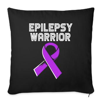 Epilepsie Krieger Kämpfer - Sofakissenbezug 45 x 45 cm - Schwarz - Vorne