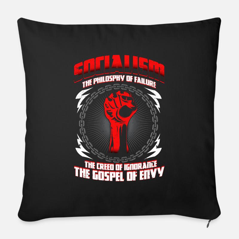 Kapitalist Zitat Anti Sozialismus Geschenk - Sofakissenbezug 45 x 45 cm - Schwarz