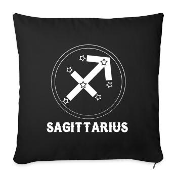 Zodiac Sagittarius - Sofa pillowcase 17,3'' x 17,3'' (45 x 45 cm) - black - Front