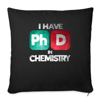Chemist Chemical Chemistry Gift - Sofa pillowcase 17,3'' x 17,3'' (45 x 45 cm) - black - Front