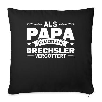 Drechsler Drechseln Holzwerker Geschenk - Sofakissenbezug 45 x 45 cm - Schwarz - Vorne