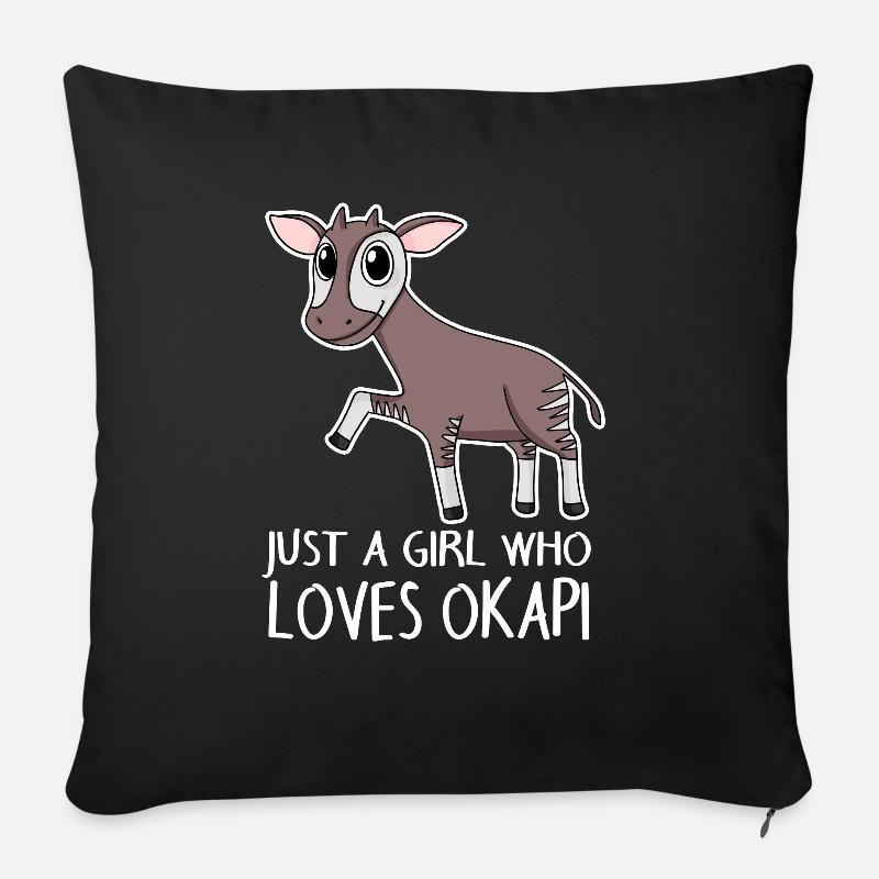 Okapi - Sofakissenbezug 45 x 45 cm - Schwarz