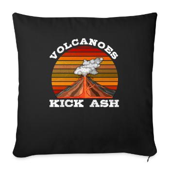 Science Volcan volcan cadeau - Housse de coussin décorative 45 x 45 cm - noir - Devant