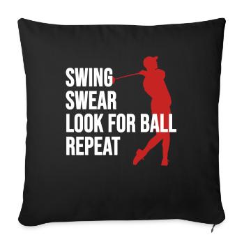 Golfers Golf Sports Funny Gifts Golf Course - Sofa pillowcase 17,3'' x 17,3'' (45 x 45 cm) - black - Front