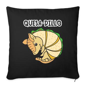 Armadillo Quesadilla Taco - Sofa pillowcase 17,3'' x 17,3'' (45 x 45 cm) - black - Front