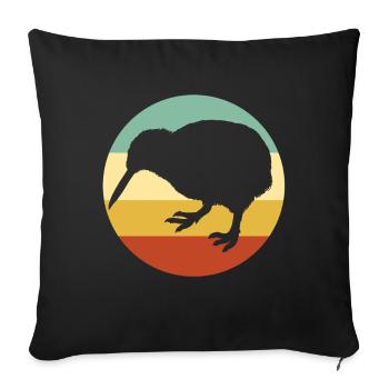 kiwi-bird kiwi bird - Sofa pillowcase 17,3'' x 17,3'' (45 x 45 cm) - black - Front