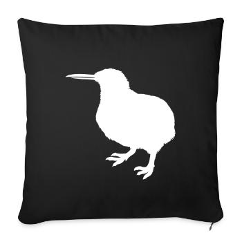 kiwi-bird kiwi bird - Sofa pillowcase 17,3'' x 17,3'' (45 x 45 cm) - black - Front