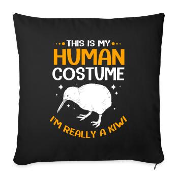 kiwi-bird kiwi bird - Sofa pillowcase 17,3'' x 17,3'' (45 x 45 cm) - black - Front