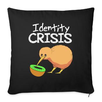 kiwi-bird kiwi bird - Sofa pillowcase 17,3'' x 17,3'' (45 x 45 cm) - black - Front