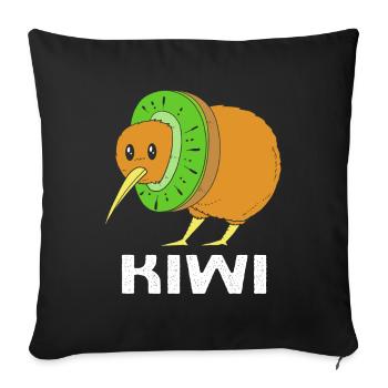 kiwi-bird kiwi bird - Sofa pillowcase 17,3'' x 17,3'' (45 x 45 cm) - black - Front