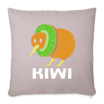 kiwi-oiseau kiwi - Housse de coussin décorative 45 x 45 cm - taupe clair - Devant