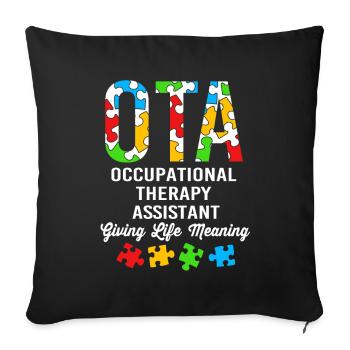 Therapist Therapy Occupational therapy Occupational therapist - Sofa pillowcase 17,3'' x 17,3'' (45 x 45 cm) - black - Front