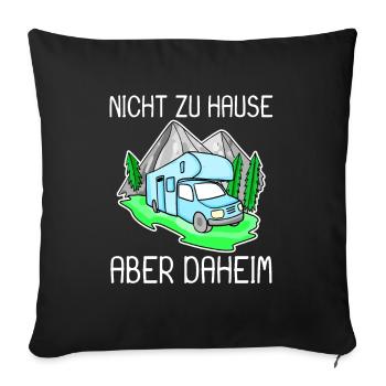 Wohnmobil Blau - Sofakissenbezug 45 x 45 cm - Schwarz - Vorne