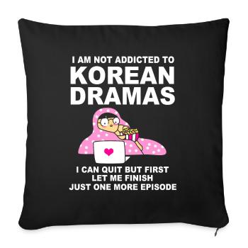 K-Pop Korea-Popmusik Kdrama Kpop Korea Koreanisch - Sofakissenbezug 45 x 45 cm - Schwarz - Vorne