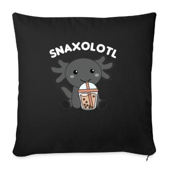 Snaxolotl Axolotl Bubble Tea Lovers Sweet Animals - Sofa pillowcase 17,3'' x 17,3'' (45 x 45 cm) - black - Front