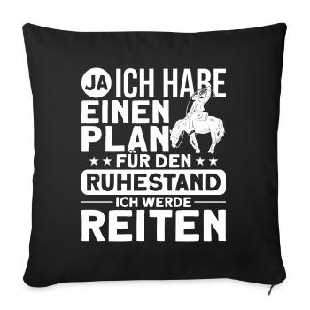 Reiter Reiten Westernreiten - Sofakissenbezug 45 x 45 cm - Schwarz - Vorne