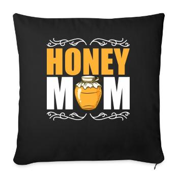 Production Honey Honey Honey Honey pot - Sofa pillowcase 17,3'' x 17,3'' (45 x 45 cm) - black - Front