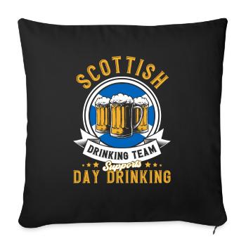 Beer Scottish Scotland Gift - Sofa pillowcase 17,3'' x 17,3'' (45 x 45 cm) - black - Front