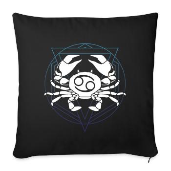 Cancer Symbol Zodiac Sign Horoscope - Sofa pillowcase 17,3'' x 17,3'' (45 x 45 cm) - black - Front