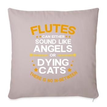 Flûte - Housse de coussin décorative 45 x 45 cm - taupe clair - Devant