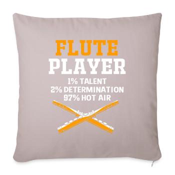 Flûte - Housse de coussin décorative 45 x 45 cm - taupe clair - Devant