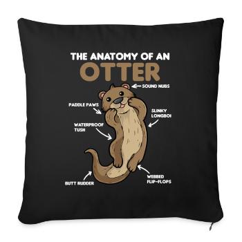 douce la loutre déclaration Anatomy of an Loutre - Housse de coussin décorative 45 x 45 cm - noir - Devant