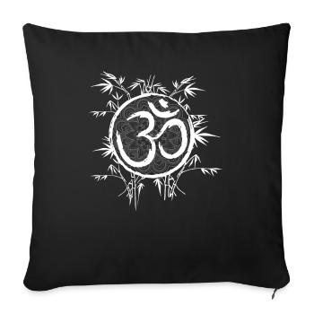 Zen Yoga Méditation Mantra Mantra Yoga - Housse de coussin décorative 45 x 45 cm - noir - Devant
