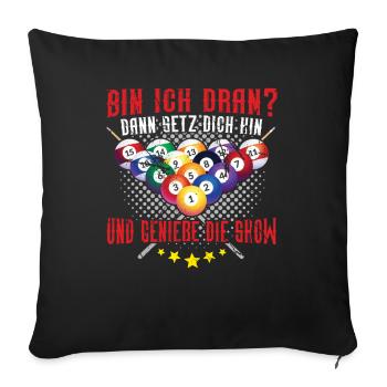 Billard - Sofakissenbezug 45 x 45 cm - Schwarz - Vorne