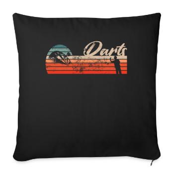 Fléchettes Fléchettes Bullseye Fléchettes - Housse de coussin décorative 45 x 45 cm - noir - Devant