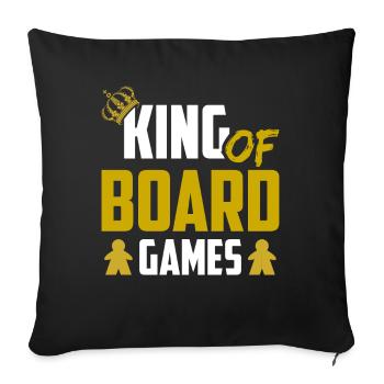 Brettspiel Nerd Geschenke Board Games - Sofakissenbezug 45 x 45 cm - Schwarz - Vorne