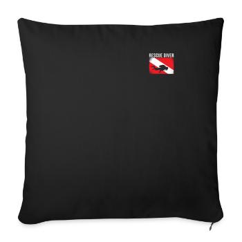 Scuba Diving Gear American Rescue Scuba Diver - Sofa pillowcase 17,3'' x 17,3'' (45 x 45 cm) - black - Front