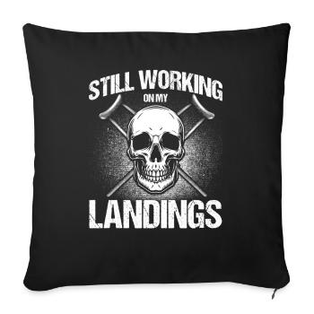Good improvement Bone fracture Broken leg - Sofa pillowcase 17,3'' x 17,3'' (45 x 45 cm) - black - Front