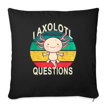Axolotl. I Axolotl Questions. Drôle d’Axolotl - Housse de coussin décorative 45 x 45 cm - noir - Devant