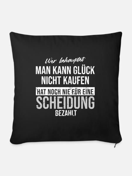 Scheidung - Sofakissenbezug 45 x 45 cm - Schwarz