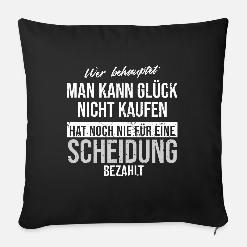 Scheidung - Sofakissenbezug 45 x 45 cm - Schwarz