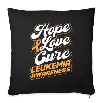 Leukemia Patient Blood Cancer Gift - Sofa pillowcase 17,3'' x 17,3'' (45 x 45 cm) - black - Front