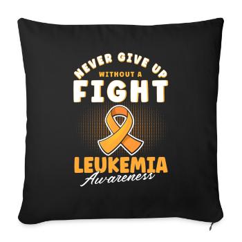 Patient Blood Cancer Leukemia Gift - Sofa pillowcase 17,3'' x 17,3'' (45 x 45 cm) - black - Front