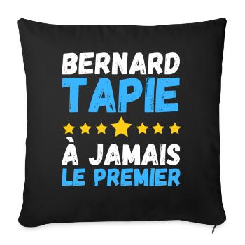 MARSEILLAIS TAPIE A JAMAIS LE PREMIER marseille om - Housse de coussin décorative 45 x 45 cm - noir - Devant