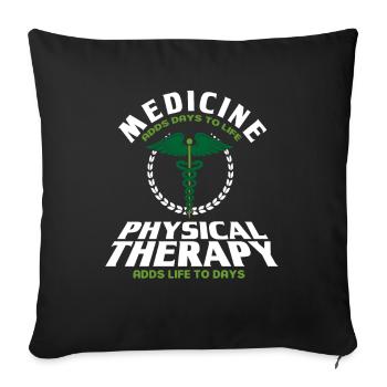 Thérapeute Physiothérapeute Physiothérapie Cadeau - Housse de coussin décorative 45 x 45 cm - noir - Devant