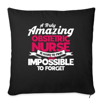 Midwife Obstetrician Midwives Gift - Sofa pillowcase 17,3'' x 17,3'' (45 x 45 cm) - black - Front