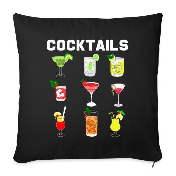 Cocktail - Sofakissenbezug 45 x 45 cm - Schwarz - Vorne