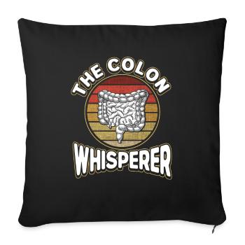 Proctologist doctor gastroenterologist gift - Sofa pillowcase 17,3'' x 17,3'' (45 x 45 cm) - black - Front