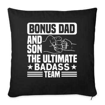 Stepfather Bonus Papa Bonus Father Gift - Sofa pillowcase 17,3'' x 17,3'' (45 x 45 cm) - black - Front