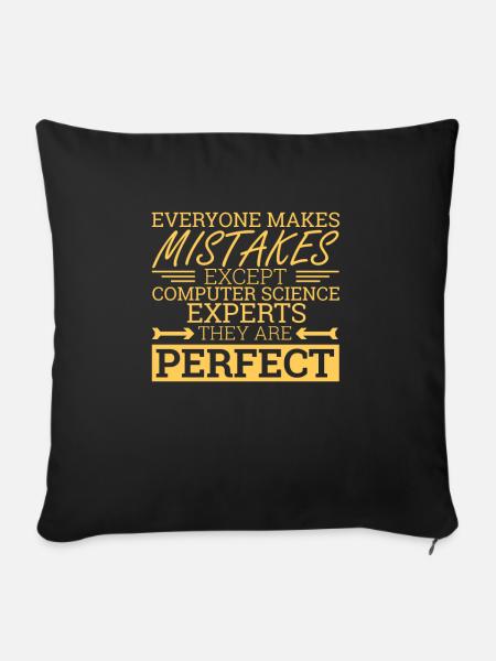 "Computer Science Expert Perfect | Computer Science" - Sofa pillowcase 17,3'' x 17,3'' (45 x 45 cm) - black